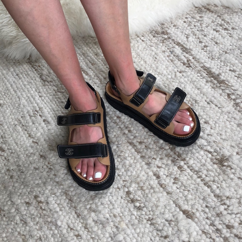 Gorgeous Vintage Chanel Dad Sandals